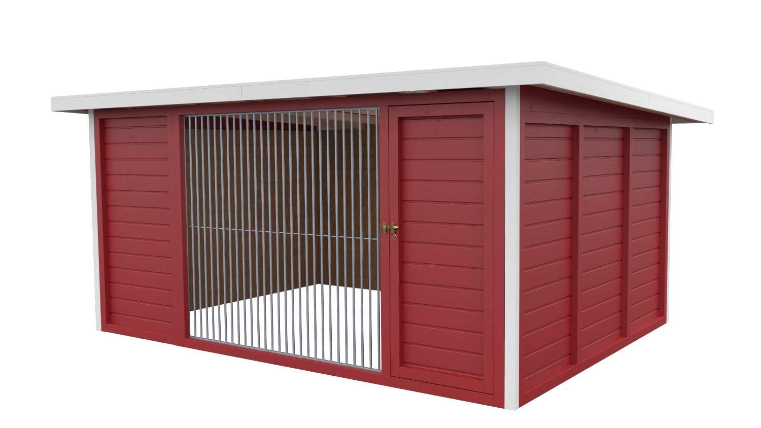 Winterberg-Luxus Holzzwinger mit Pultdach 3 x 4 m  | schwedenrot | Rohrstab Abst...