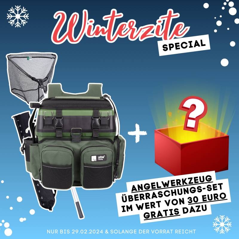 Winterzite Deal: Zite Fishing Multi-Angelkoffer & Kescher mit Maßbandtasche + Überraschungs-Angelwerkzeugset gratis Winterzite Deal: Zite Fishing Multi-Angelkoffer & Kescher mit Maßbandtasche + Überraschungs-Angelwerkzeugset gratis