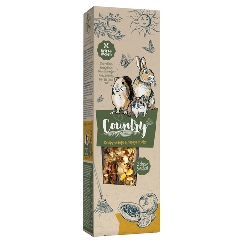 Witte Molen Country Knabbersticks Orange & Papaya 180 g Witte Molen Country Knabbersticks Orange & Papaya 180 g