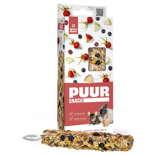 Witte Molen Puur Knabbersticks Apfel & Apfelbeere 100 g