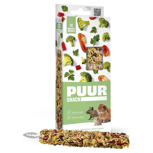 Witte Molen Puur Knabbersticks Brokkoli & Paprika 90 g Witte Molen Puur Knabbersticks Brokkoli & Paprika 90 g