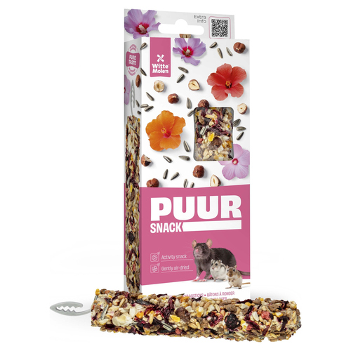 Witte Molen Puur Knabbersticks Haselnuss & Hibiskus 90 g Witte Molen Puur Knabbersticks Haselnuss & Hibiskus 90 g