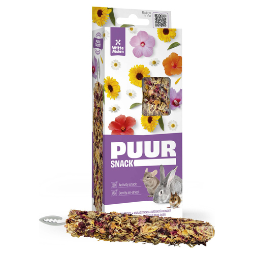 Witte Molen Puur Knabbersticks Hibiskus & Ringelblume 80 g Witte Molen Puur Knabbersticks Hibiskus & Ringelblume 80 g