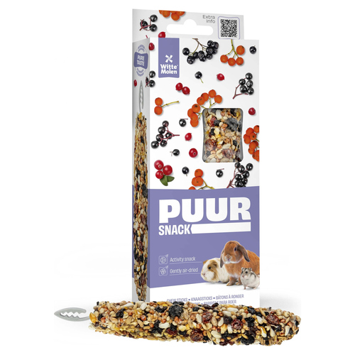 Witte Molen Puur Knabbersticks Moosbeere & Holunderbeere 90 g