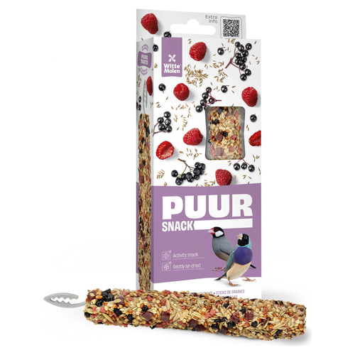 Witte Molen Puur Sticks Exoten Himbeere & Holunderbeere 60 g Witte Molen Puur Sticks Exoten Himbeere & Holunderbeere 60 g