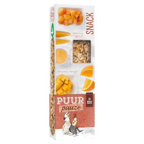 Witte Molen Puur pauze Sticks Großsittich & Kakadu Aprikose & Mango 140 g