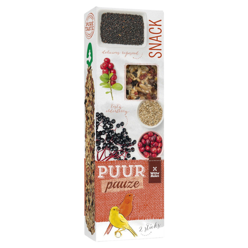 Witte Molen Puur pauze Sticks Kanarien Holunder- & Moosbeere 60 g