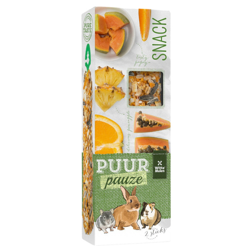 Witte Molen Puur pauze Sticks Orange & Papaya 110 g Witte Molen Puur pauze Sticks Orange & Papaya 110 g