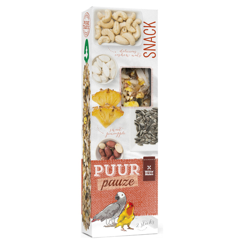 Witte Molen Puur pauze Sticks Papagei Ananas & Erdnuss 140 g