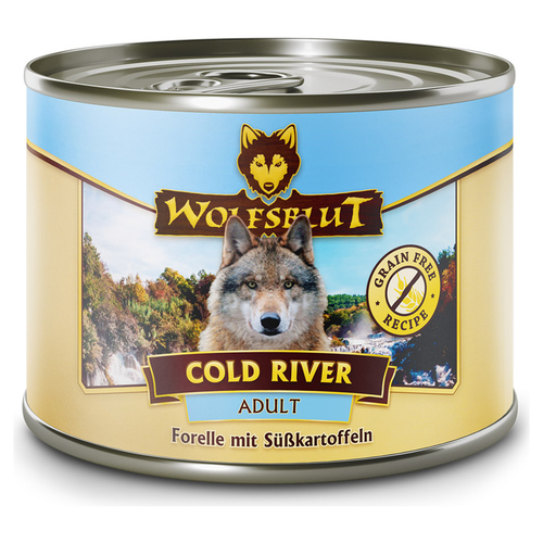 Wolfsblut Cold River Adult - Forelle mit Süßkartoffeln 200 g - 6 Stück