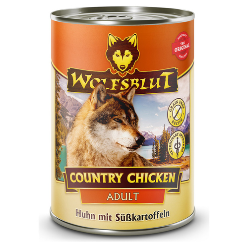 Wolfsblut Country Chicken Adult - Huhn mit Süßkartoffeln 395 g - 6 Stück