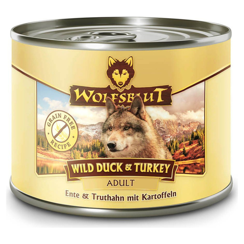 Wolfsblut Wild Duck & Turkey Adult - Ente & Truthahn mit Kartoffeln 200 g - 6 Stück