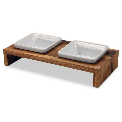 Wolters Futterstation Meshidai Doppelnapf True teak, Größe: L Wolters Futterstation Meshidai Doppelnapf True teak, Größe: L