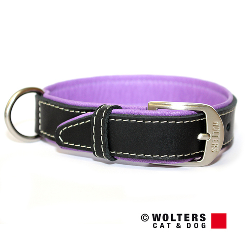 Wolters Halsband Terranova Fettleder schwarz/flieder