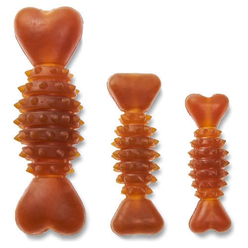 Wolters Hundespielzeug Pure Nature Dental Herz-Knochen, Größe: S