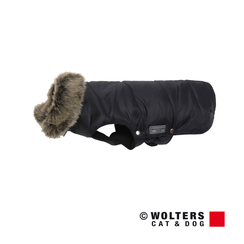 Wolters Parka mit Fellkragen schwarz, Rückenlänge: 60 cm / Halsumfang: 55 cm