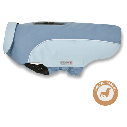 Wolters Regenjacke Easy Rain für Dackel blau, Rückenlänge: 44 cm