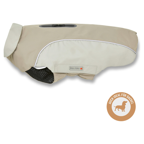 Wolters Regenjacke Easy Rain für Dackel taupe, Rückenlänge: 44 cm