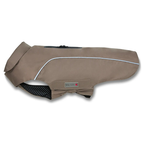 Wolters Regenjacke Easy Rain für Dackel taupe-fossil, Rückenlänge: 48 cm