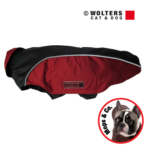 Wolters Regenjacke Easy Rain für Mops & Co. schwarz/rot