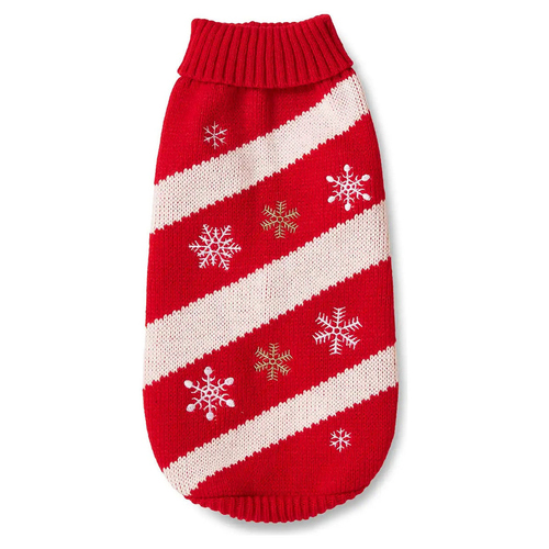 Wolters Strickpullover Frosty rot/weiß, Rückenlänge: 50 cm