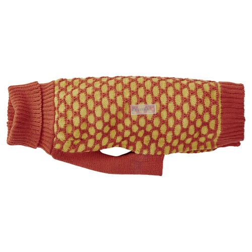 Wolters Strickpullover Honeycomb honig/orange, Rückenlänge: 50 cm