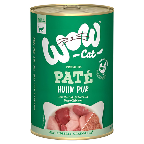 Wow Cat Adult Paté Huhn pur 400 g - 6 Stück