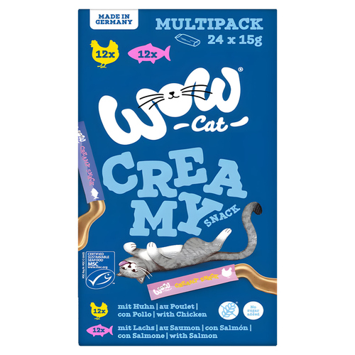 Wow Cat Creamy Snack Multipack 24 x 15 g
