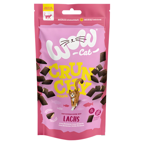 Wow Cat Crunchy Snack mit Lachs 60 g