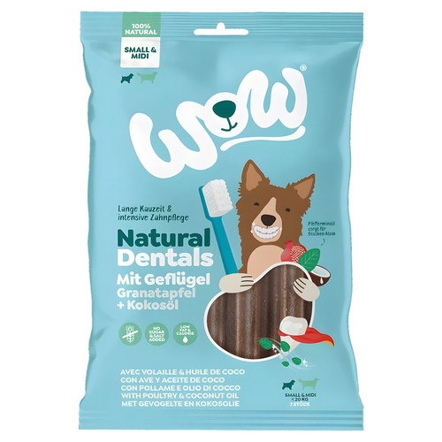 Wow Dog Snack Natural Dentals Geflügel Small & Midi 180 g