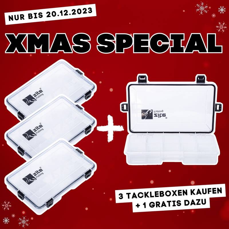 XMAS SPECIAL: 3 x Wasserdichte Angelbox 27x18x5cm + 1 Stück Gratis