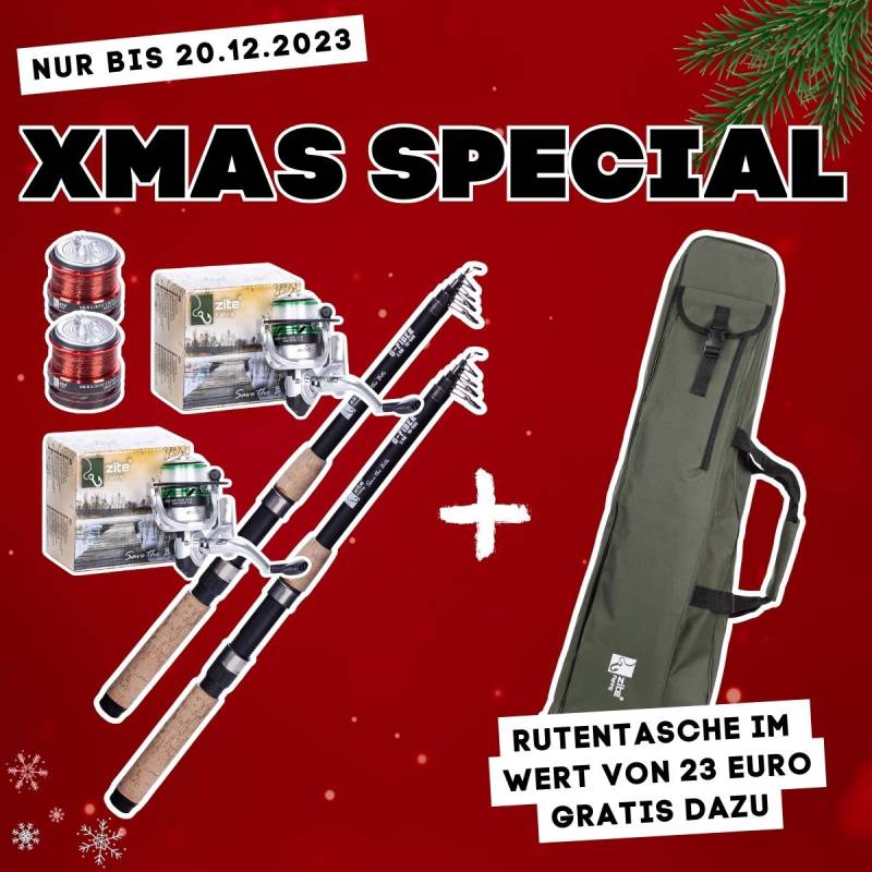 XMAS SPECIAL: Forellen-Angelset mit Ruten & Rollen Bespult + Gratis Rutentasche