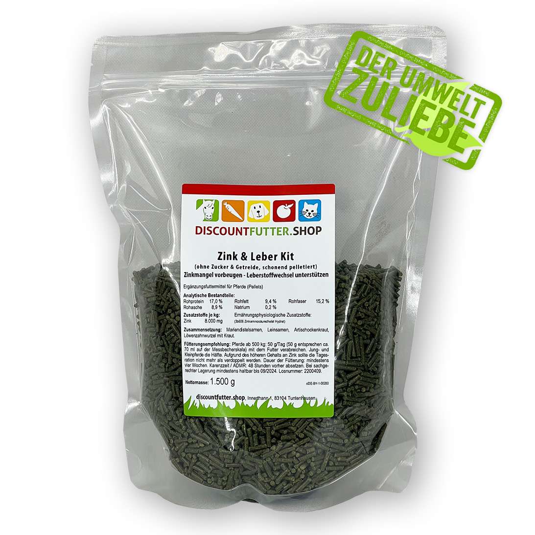 Zink & Leber Kit 1,5 kg (Pellet)