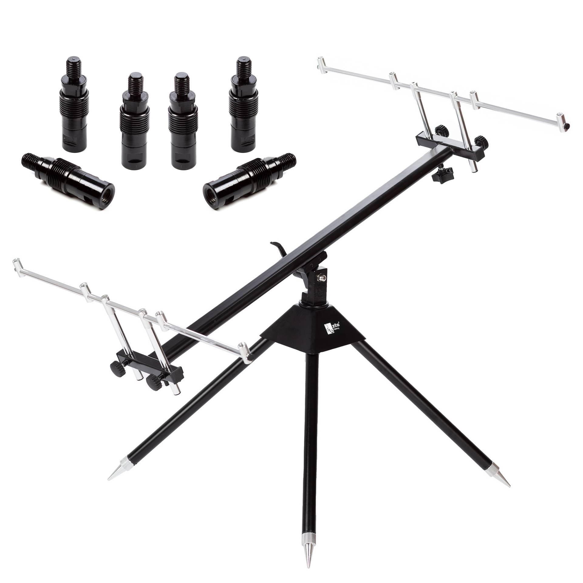 Zite Fishing Aluminum Rod Pod + 6x Schnellverschluss Adapter