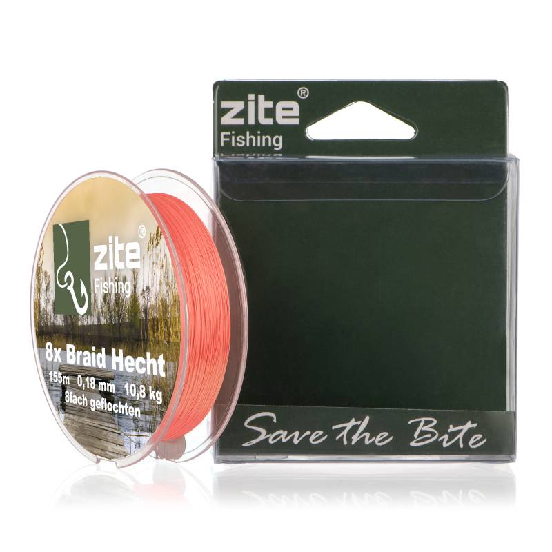 Zite Fishing Angelschnur Geflochten 8fach Hecht Schnur 155m 0,18mm 10,8 kg