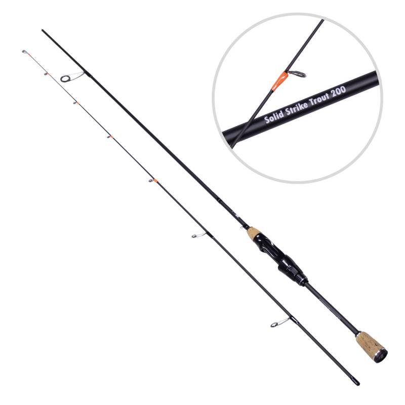 Ultra Light Forellen Gummiköder Rute Solid Tip UL Strike Forellenrute 0,5-3g 200cm