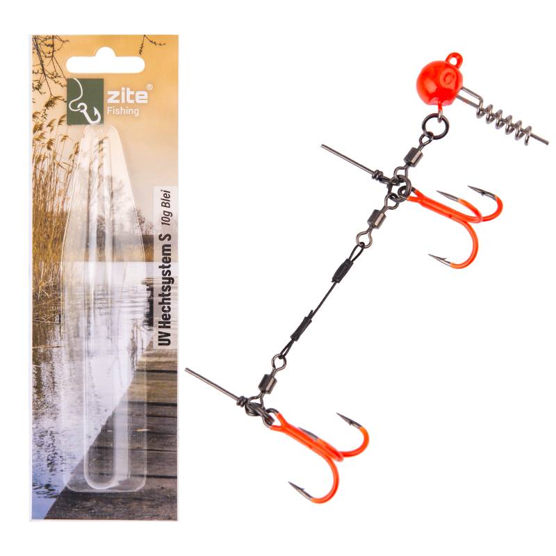 Zite Fishing Hecht Gummifisch-System S 9cm UV Aktiv 10g - ideal für Hechtköder 15-20 cm