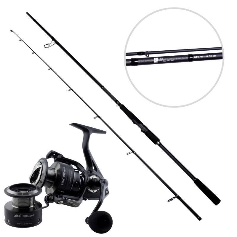 Zite Fishing Inzite Pro Stick Pike 255cm 30-85g Hechtrute mit Spinning Reel Pro 4000 Angelrolle 8+1