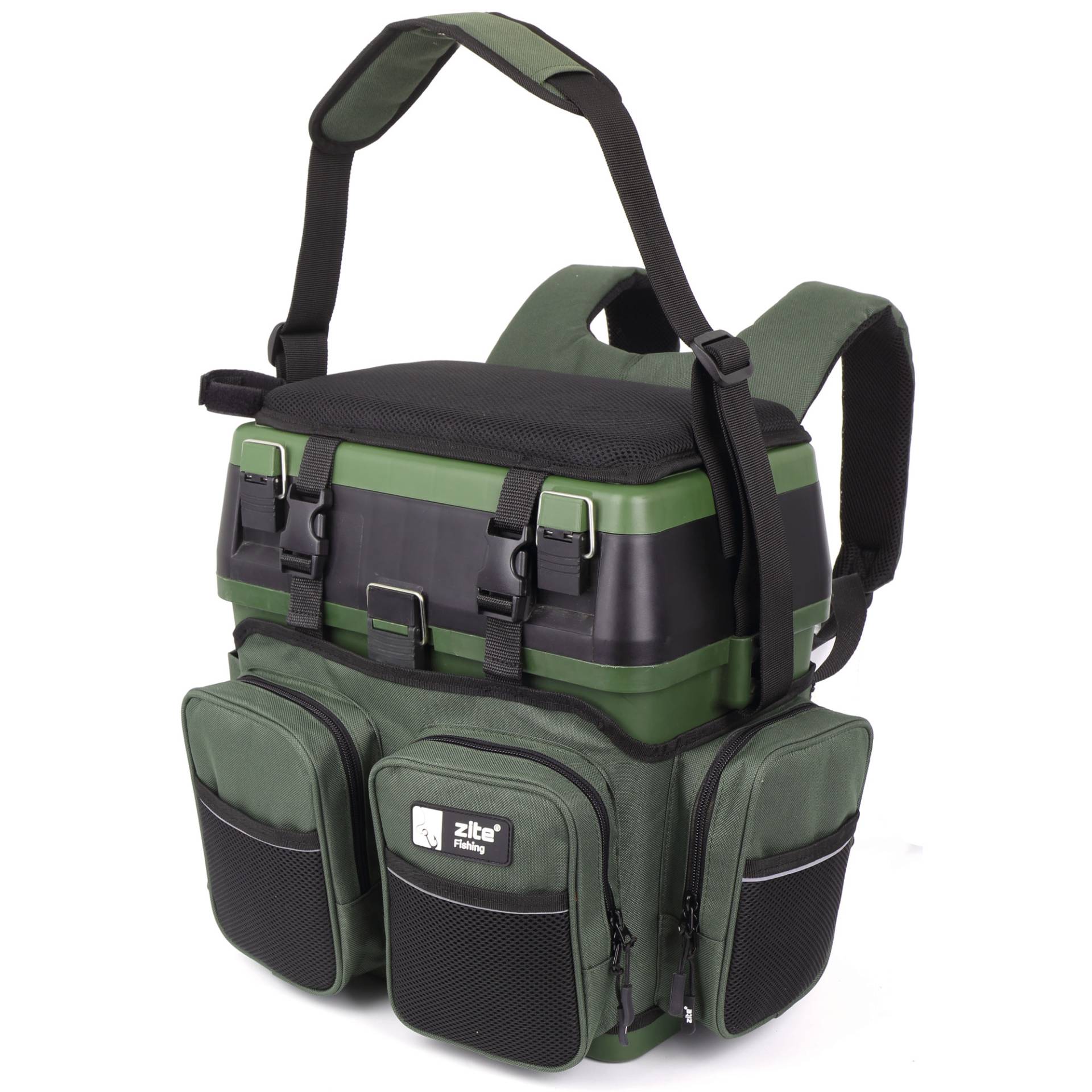 Zite Fishing Multi-Sitzkiepe und Angelrucksack in 1