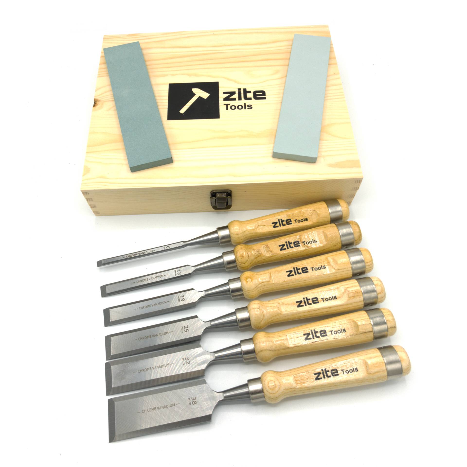 Zite Tools Stecheisen Set in Stemmeisen Holzkoffer