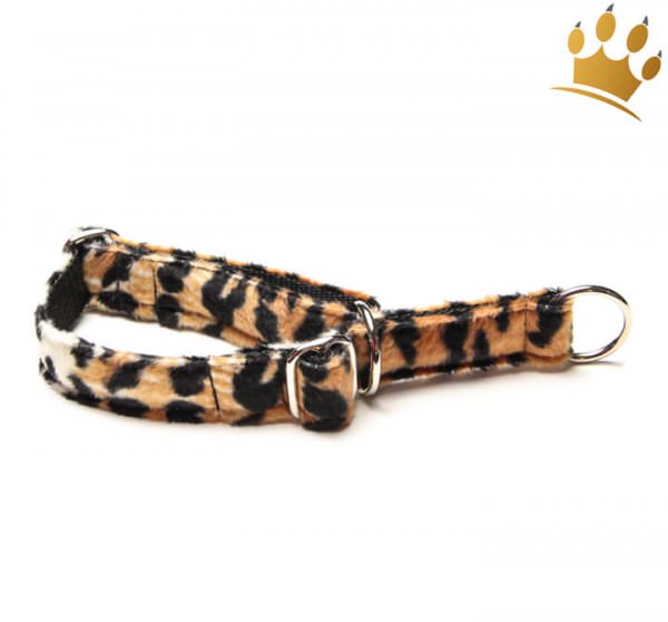 Zugstopp Fellhalsband Leopard Deluxe
