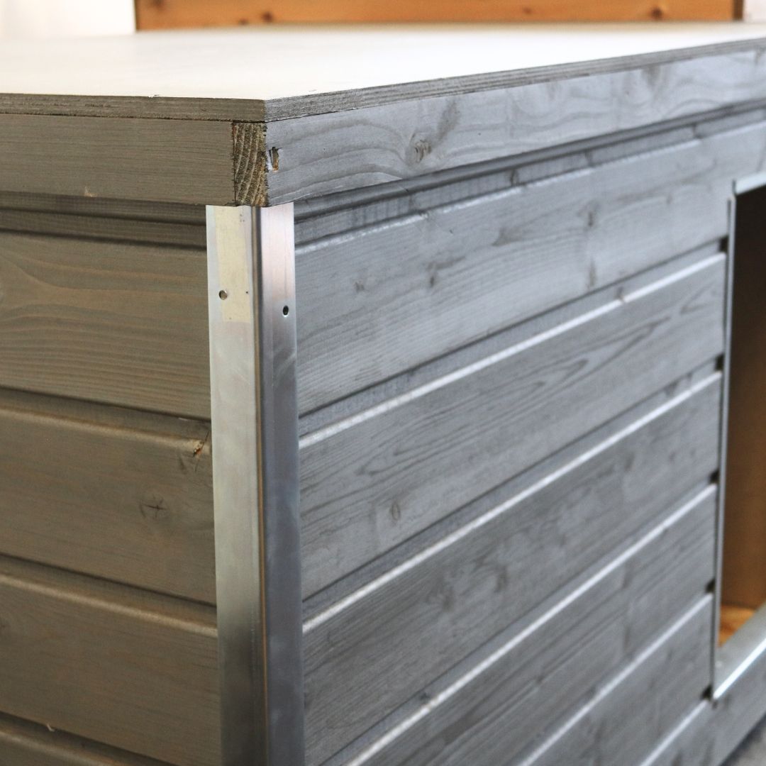 Zusätzlicher Beißschutz 53 cm für Hundehütten, Kantenschutz verzinkt, einzeln