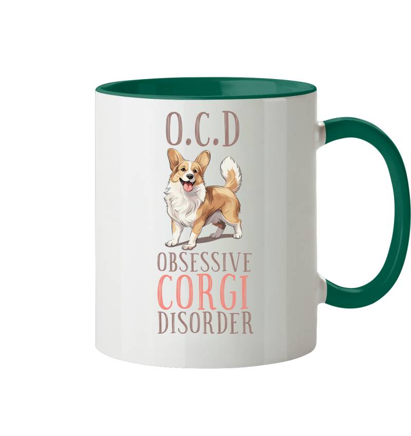 Zweifarbige Tasse "Corgi"