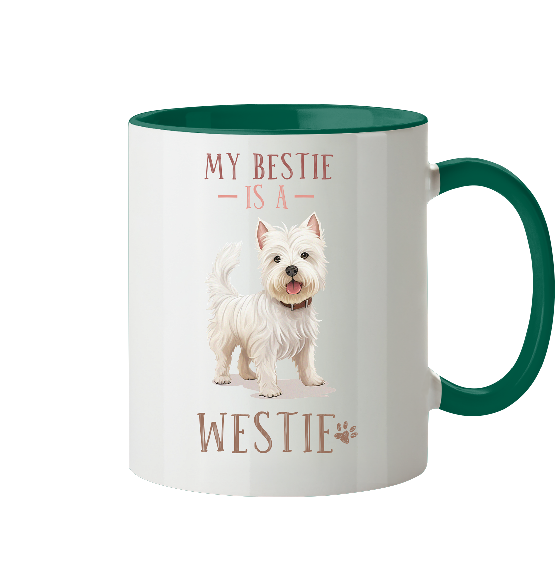 Zweifarbige Tasse "Westie"