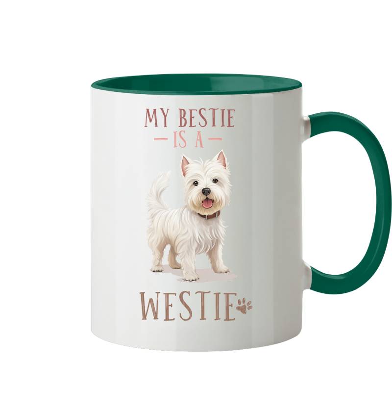 Zweifarbige Tasse "Westie"