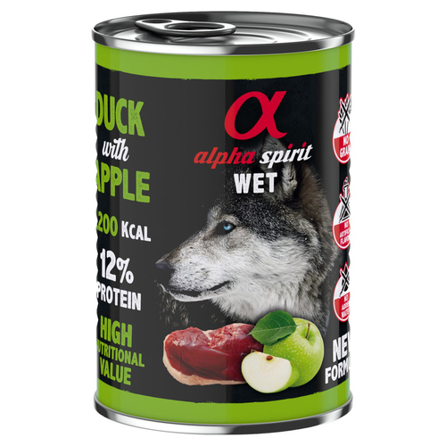 alpha spirit Ente mit grünem Apfel 400 g - 6 Stück