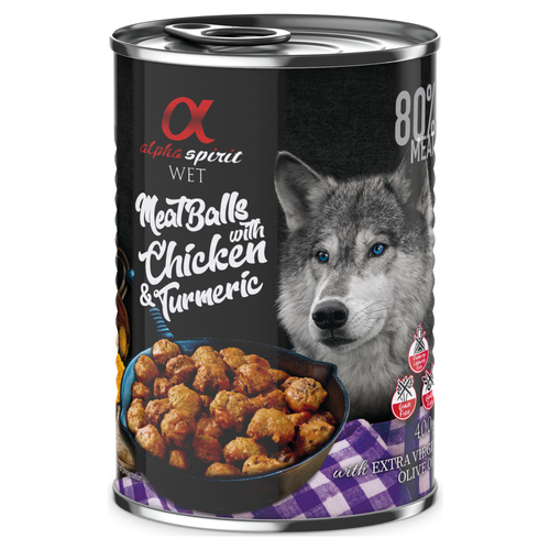 alpha spirit MeatBalls mit Huhn und Kurkuma 400 g - 12 Stück
