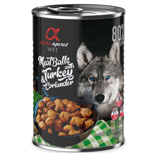 alpha spirit MeatBalls mit Truthahn und Koriander 400 g - 12 Stück