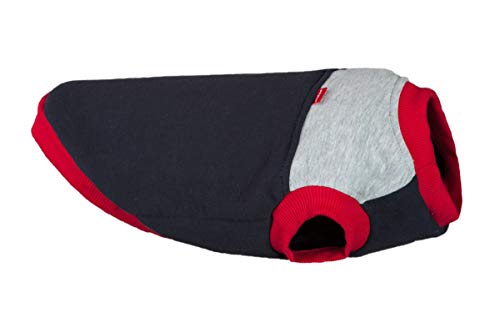 amiplay Hundebluse 'Denver' | Hundebekleidung | Sweatshirt | Hundepullover | warme Kleidung, Farbe:Dunkelblau-Grau, Größe:50 cm | 50 [g] x 50 [b] x 72 [d] cm von Ami Play