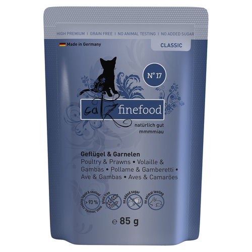 catz finefood No. 17 Geflügel & Garnelen 85 g - 16 Stück